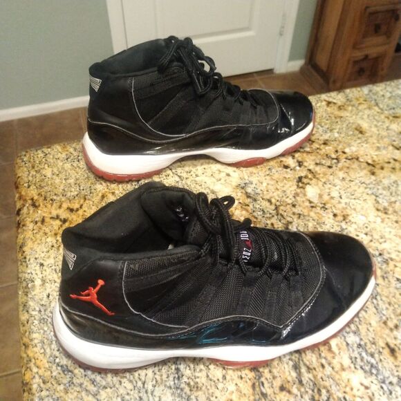 Nike Air Jordan 11 Retro Bred 14 Playoff Black Red White Shoes 378037-010 Sz 9.5 main image 8